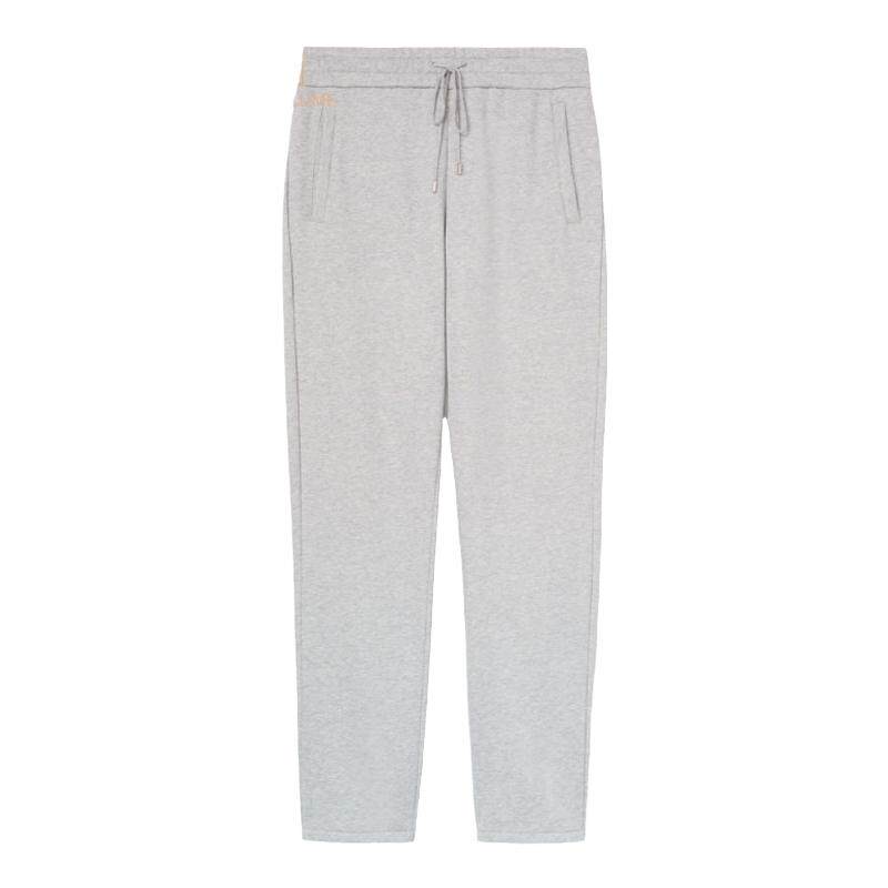 Loro Piana/诺悠翩雅男裤冰川灰抽绳腰部休闲慢跑裤运动裤