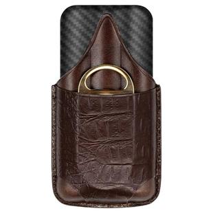 VANITY FAIR便携式雪茄盒 NOfeel·Ⅳ 碳纤维三支装带剪刀牛皮套