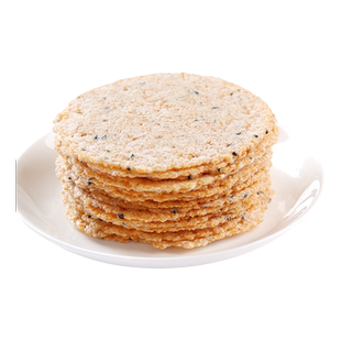 琦王 农家烤锅巴手工非油炸黑芝麻大米锅巴薄饼休闲解馋零食小吃