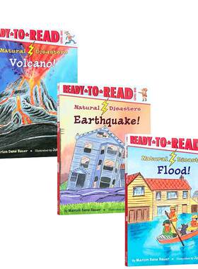 自然灾害 科普绘本 3册 ready to read natural disasters: Volcano火山/Earthquake 地震 flood洪水儿童启蒙认知科普百科英文原版