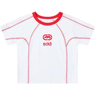 ecko红犀牛 时髦减龄短袖女t恤2025新款初夏穿搭短款修身上衣女夏