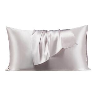 双面真丝枕套19姆米100%桑蚕丝枕头套美容丝绸6A级素绉缎单个装