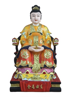 金花教主银花娘娘树脂神像彩色