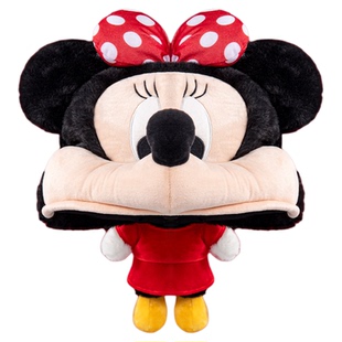 迪士尼正版可爱米妮玩偶毛绒帽女冬季显脸小防寒保暖护耳雷锋帽子