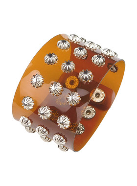 南瓜铆钉软塑料瑞丽紫红透明手链