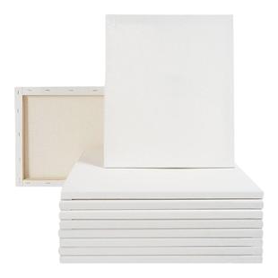 超大尺寸油画框定制空白手绘美术丙烯画布亚麻混纺雨露麻细纹内框