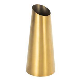 不锈钢花瓶小号金色斜口插花器前台日式装饰高级感北欧轻奢摆件