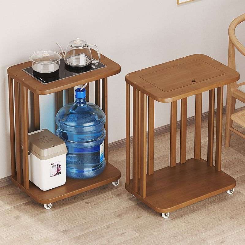 移动茶桌茶水架家用客厅小型茶车茶台泡茶一体水壶桌边非实木茶几