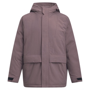 安德玛官方UA  女子运动休闲500蓬连帽中长款鸭绒羽绒服6011317