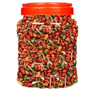 小鱼花生米下酒菜开袋即食500g罐多味油炸零食小吃烧烤店商用年货