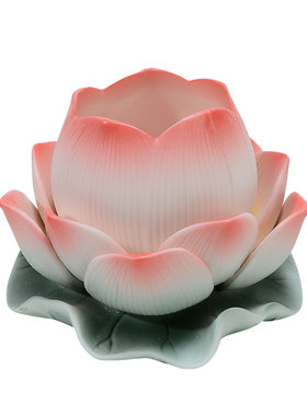 陶瓷莲花酥油灯灯座烛台小灯盏