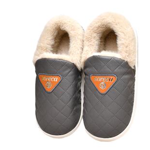 舒乐佳防水棉拖鞋包跟女款加厚保暖拖板家用厚底家居外穿棉鞋男冬