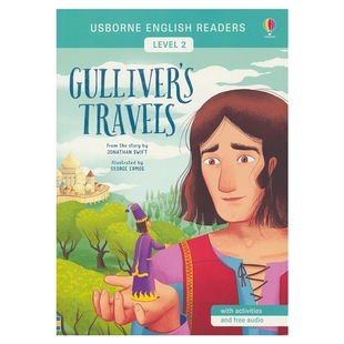 Usborne English Readers Gullier's Travels Usborne 英语分级读物2级 格列佛游记故事绘本 全彩插图 6-9岁 尤斯伯恩英文原版进口