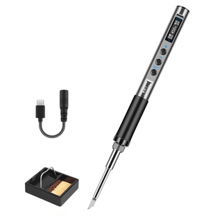 鹿仙子T12电烙铁数显便携式焊接航模智能焊锡工具手持恒温电烙铁