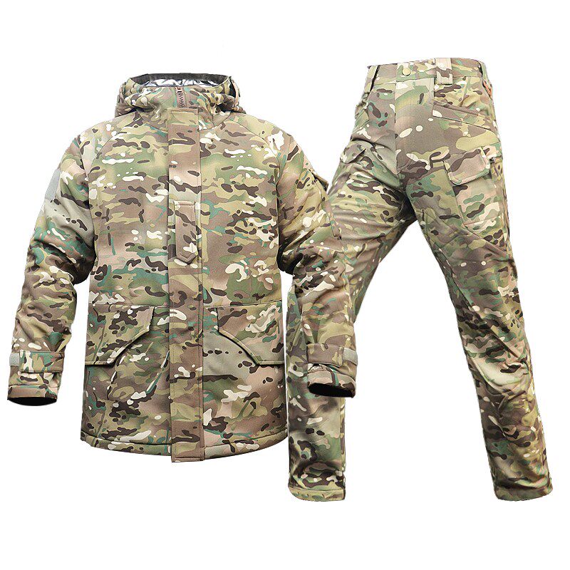 冬季俄罗斯防寒服迷彩棉服套装男棉冬大衣棉袄热反射棉衣冲锋衣女