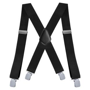 男士背带夹中老年可调节时尚胖人吊裤带男式西裤肩带松紧防滑背带