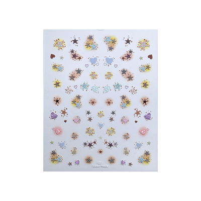 饼干星星美甲贴纸浮雕