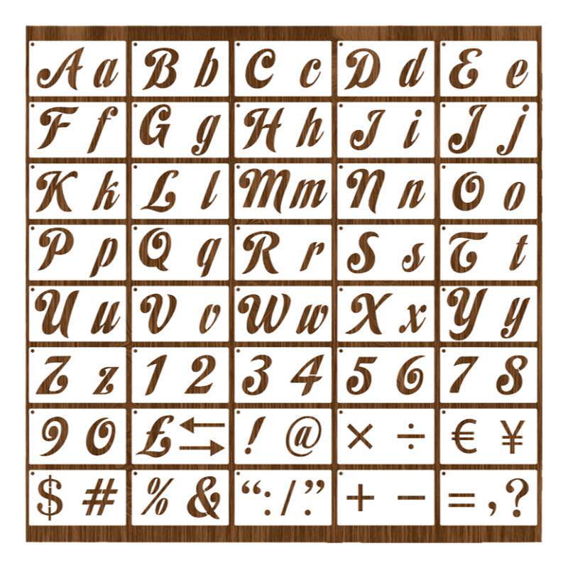 数字英文字母镂空模板尺DIY儿童手帐绘画相册涂鸦祝福语喷绘模板