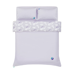 躺岛耷拉全棉纯棉四件套四季床单被罩三件套床上用品100棉被套