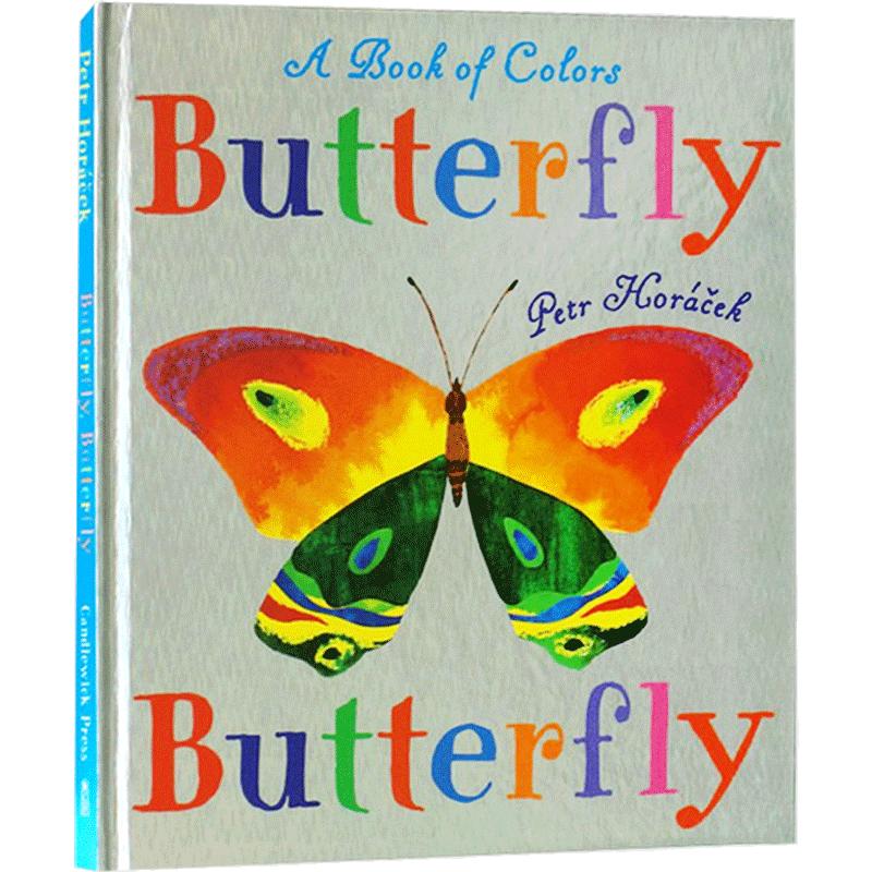 Butterfly Butterfly蝴蝶在哪里A Book of Colors绘本大师Petr Horacek蝴蝶和小女孩昆虫 儿童早教益智启蒙颜色认知精装立体书