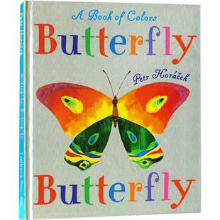 Butterfly Butterfly A Book of Colors Petr Horacek 蝴蝶蝴蝶在哪里 蝴蝶和小女孩昆虫 儿童早教益智启蒙颜色认知精装立体书