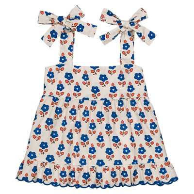 Little现货hello simone SS26女宝纯棉印花短袖吊带半裙长裤3-8Y