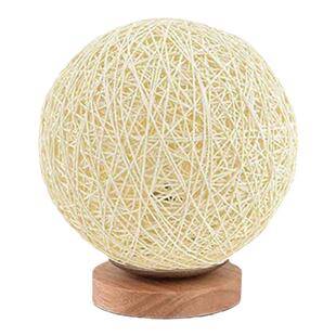 藤球小夜灯卧室床头台灯浪漫藤条夜灯红色夜光灯氛围柔光睡眠小灯