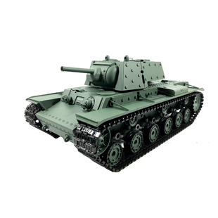 恒龙1:16苏联KV-1遥控坦克3878可发射对战7.0金属军事模型玩具