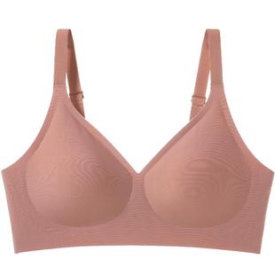 芬腾内衣女光面聚拢上托防下垂收副乳胸罩无钢圈透气舒适无痕文胸