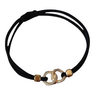 双圆环扎头发圈头绳女2025新款后脑勺高弹力橡皮筋低马尾皮套发饰