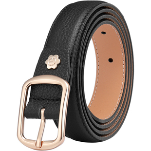 金利来新款简约时尚皮带女士针扣牛皮裤带新潮气质百搭ins风腰带