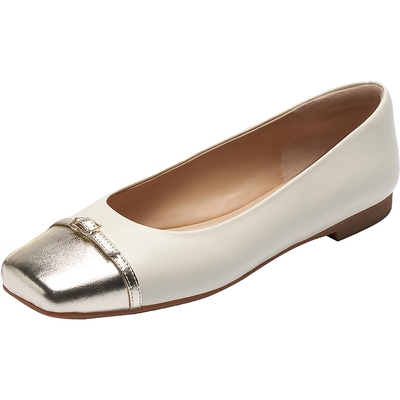 莱尔斯丹通勤羊皮方头粗跟单鞋女