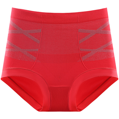 红色内裤不夹屁屁不卡裆高腰收腹