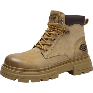 Dickies马丁靴男冬季靴子2026新款男鞋棉鞋加绒雪地靴男士工装靴