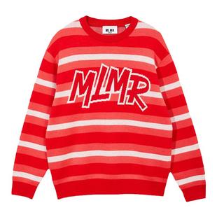 绫致MLMR新胶囊系列条纹撞色个性时尚圆领针织衫情侣同款百搭