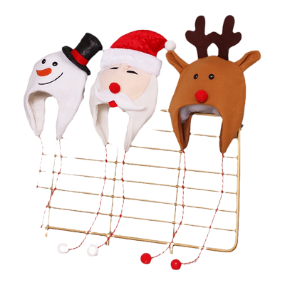 卡通圣诞帽卡通老人雪人麋鹿