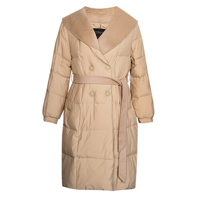 罗衣90%鸭绒加厚保暖显瘦羽绒服