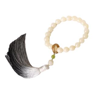 高密白玉菩提根手持菩提子念珠绕指柔手串男女指尖文玩