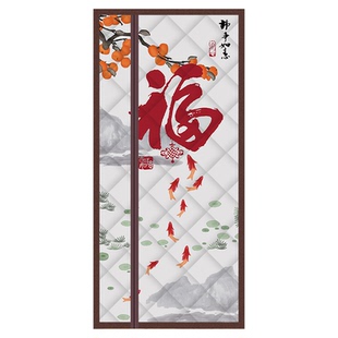 侧开棉门帘冬季保暖防风挡风家用冬天磁性自吸防寒保温免打孔隔断