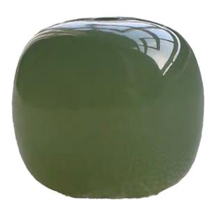 和田玉老型珠散珠冰种湖水绿diy和田玉桶珠文玩手链配珠件饰锁骨