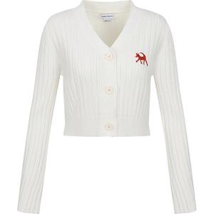 UR2023秋冬女装时髦慵懒风刺绣图案短款针织开衫UWL930057