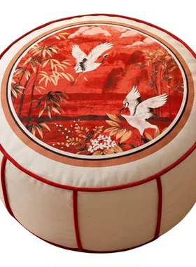新中式宋式美学可拆洗蒲团圆坐墩