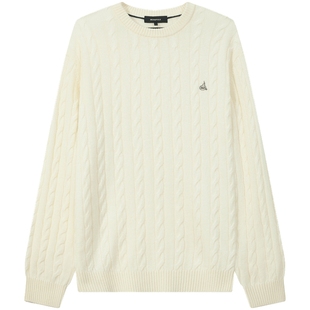 含山羊绒 BEANPOLE滨波 男士休闲风优雅日常通勤绞花长袖套头毛衣