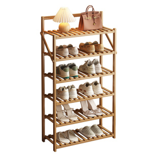 折叠鞋架子多层好看家用小窄门口免安装宿舍入户小型不占地方鞋柜