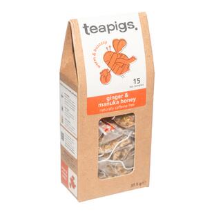 【香港直邮】teapigs麦卢卡蜂蜜生姜茶新西兰天然蜜无咖啡因茶包