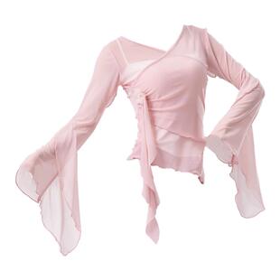 古典舞纱衣GTD现代舞服装飘逸舞蹈女中国风演出喇叭袖身韵练功服