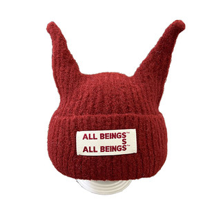 儿童毛线帽子秋冬韩版可爱超萌小触角男女宝宝针织帽婴儿户外保暖