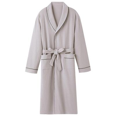 睡袍男士春秋款纯棉长袖浴袍睡衣