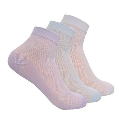 浪莎夏季超薄全棉黑白色运动短袜