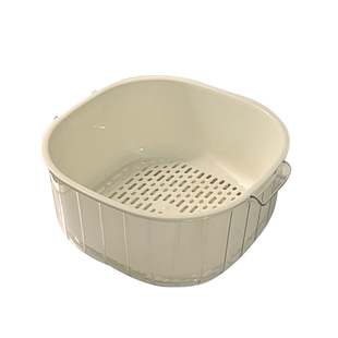 新款双层洗菜盆沥水篮家用客厅塑料水果盘厨房滤水菜篓淘洗菜篮子